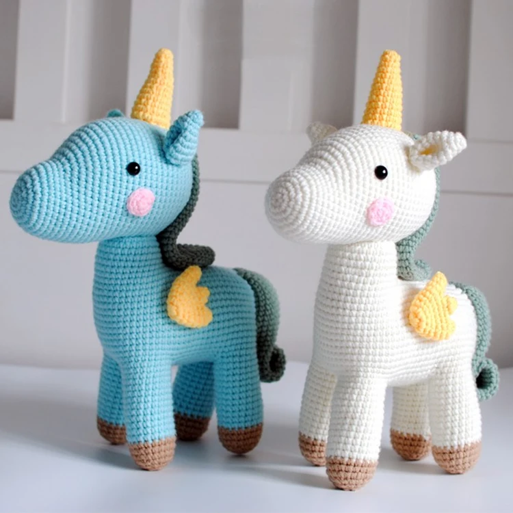 Оптовая продажа ручной работы вязаная Вязаная Шерстяная кукла животное для подарка