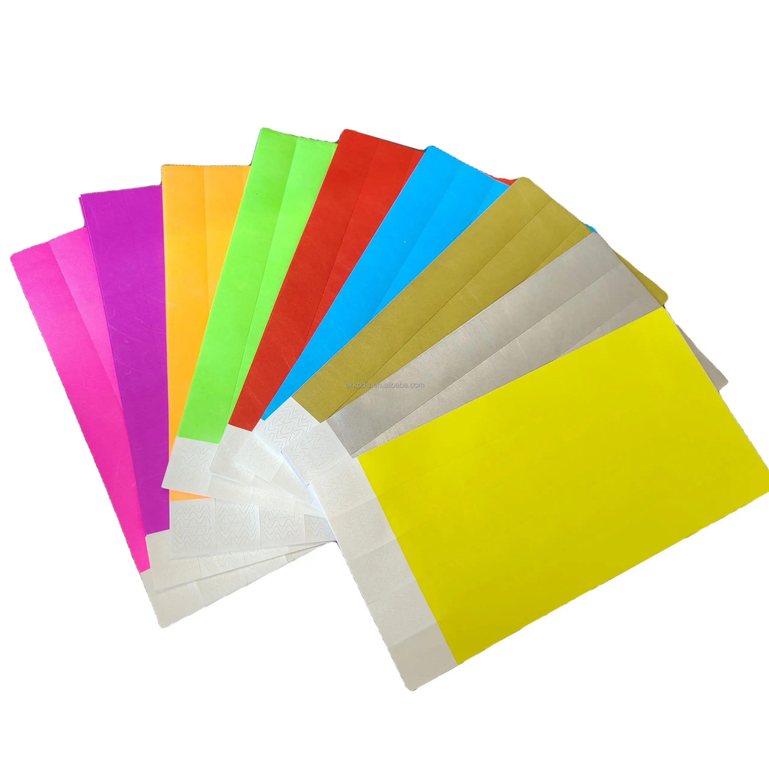 China Wholesale Cheap Paper Wristband with Logo Custom High-quality Disposable Tyvek Paper Bracelet for Party and Event