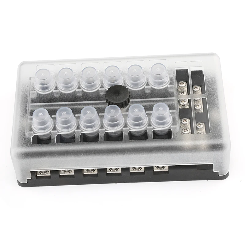32V 12 Way Circuit Breaker Overload Protection Resettable Fuse Box for Car Boat SUV ATV UTV