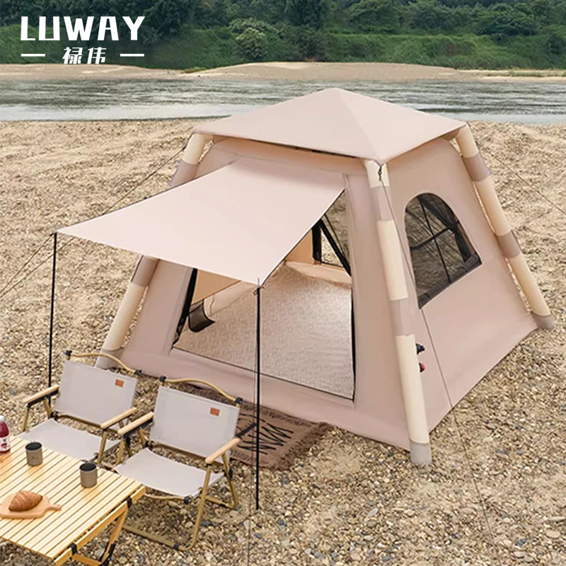 Hot Sell Wasserdichte tragbare vier Jahreszeiten aufblasbare Outdoor-Luft  Camping Zelte Glamping Leinwand Wand zelte Schnelle Einrichtung