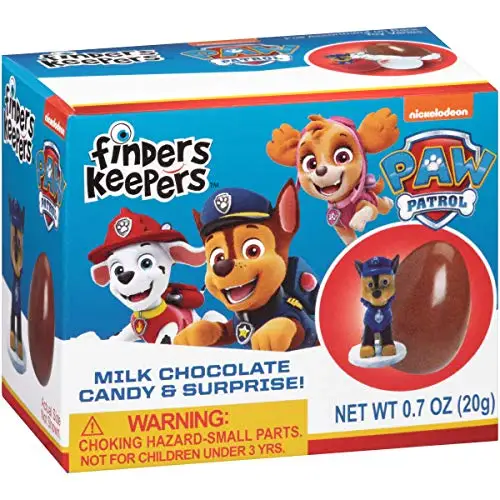 Finders Keepers Paw Patrol Milk Egg Toy Surprise, Chocolate, Count