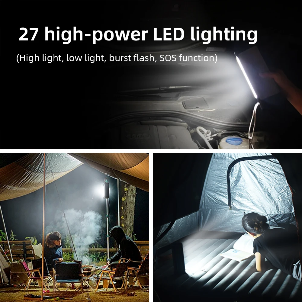 20W Waterproof Solar Bluetooth Speaker with LED Lights & 20H