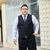 Black Plus Size Mens Suit Vest