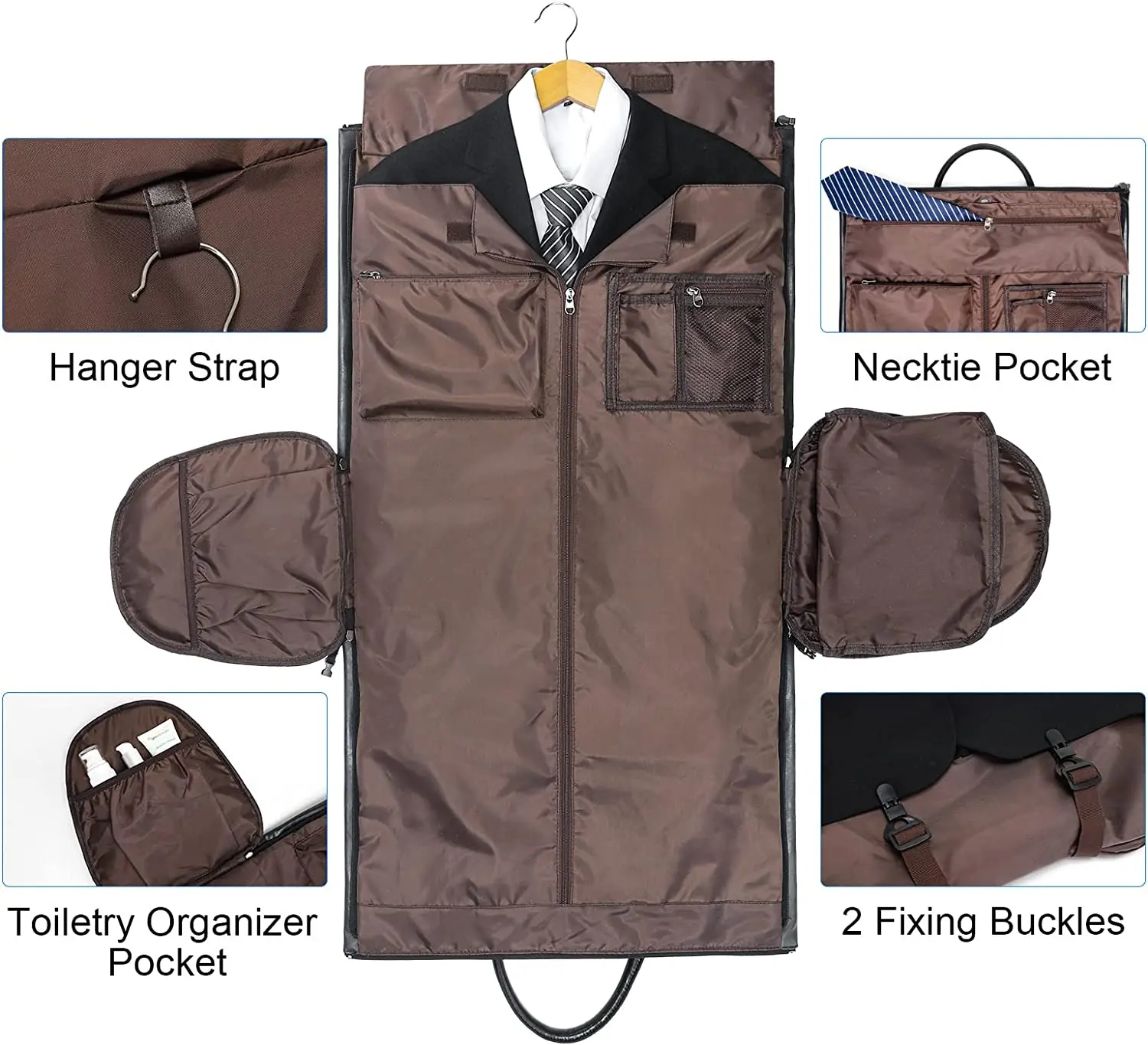Borsa porta abiti, 110 x 60 cm, borsa porta abiti da viaggio, antipolvere, con cerniera, borsa porta abiti traspirante, grigia | Leroy Merlin