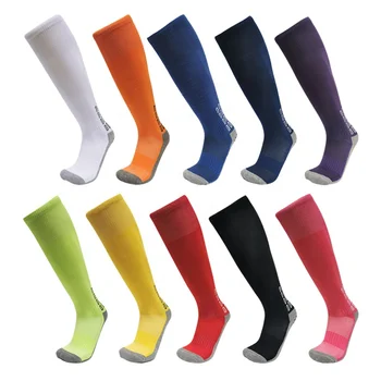 Breathable compression athletic socks anti friction cushioned cycling running football stocking grip non slip