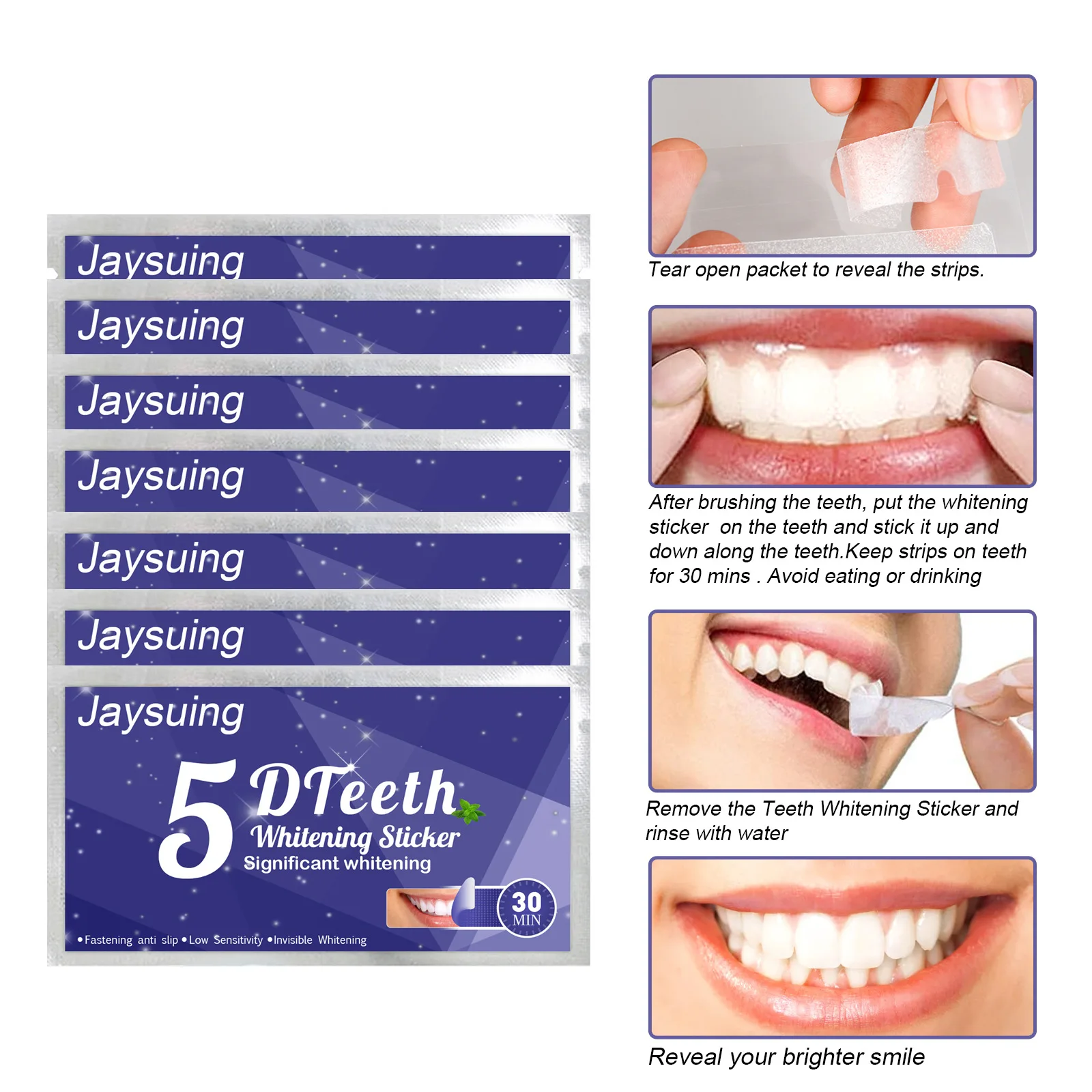 Jaysuing White Strips Teeth Whitening Wholesale Daily Use 5d Teeth