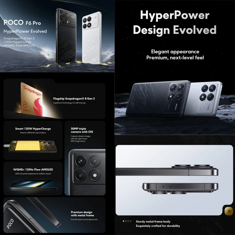 Xiaomi POCO F6 Pro - 12GB+512GB, Snapdragon 8 Gen 2