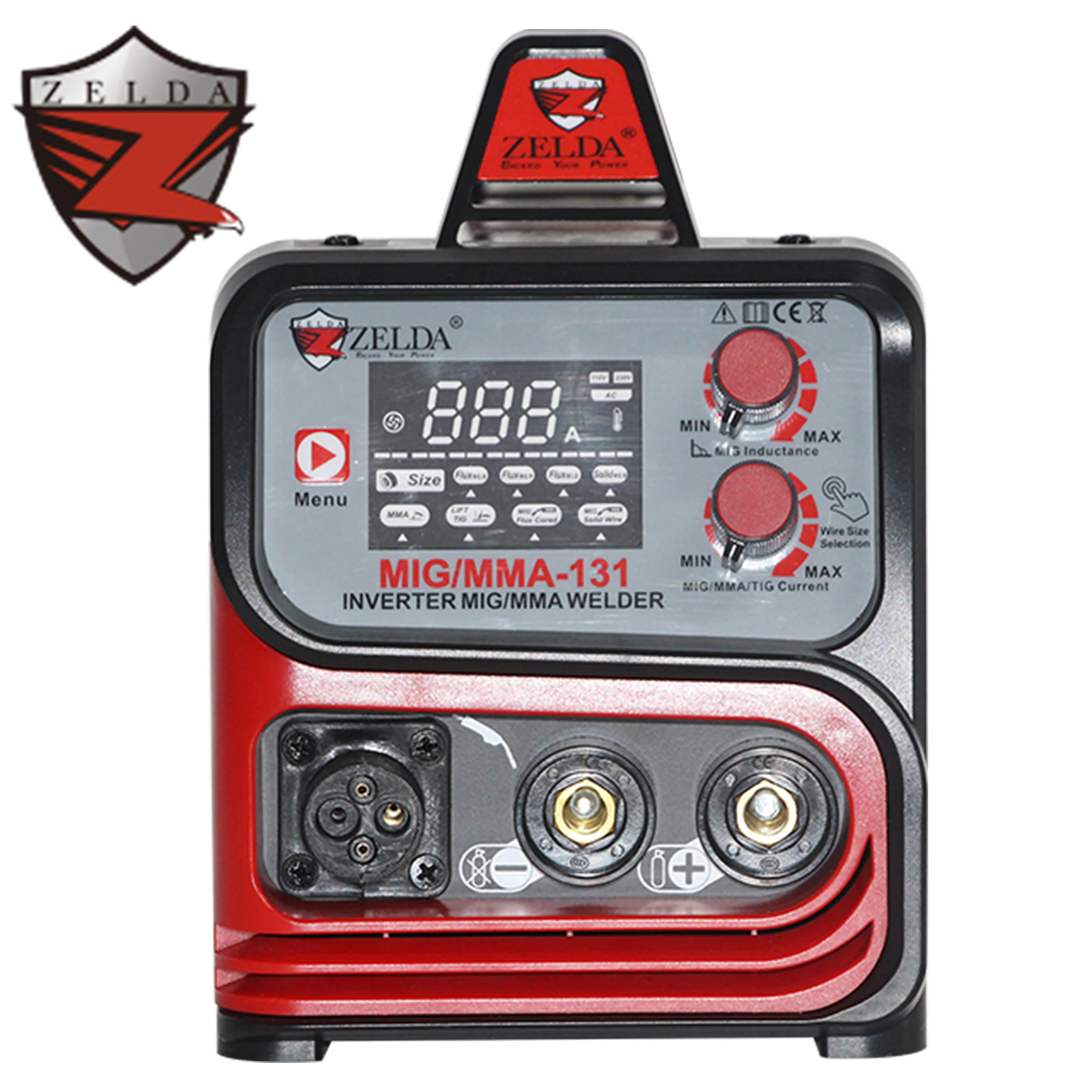 CE認証取得済みMIG/TIG/MMA溶接機 131A DC MIG溶接機 ポータブル6in1 