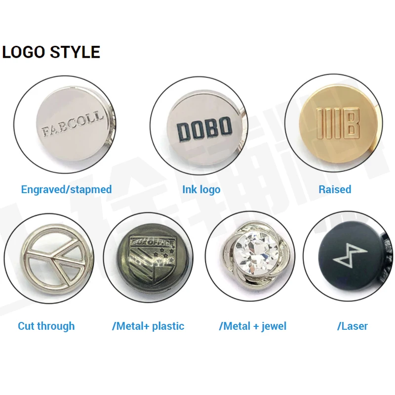 custom logo jeans buttons