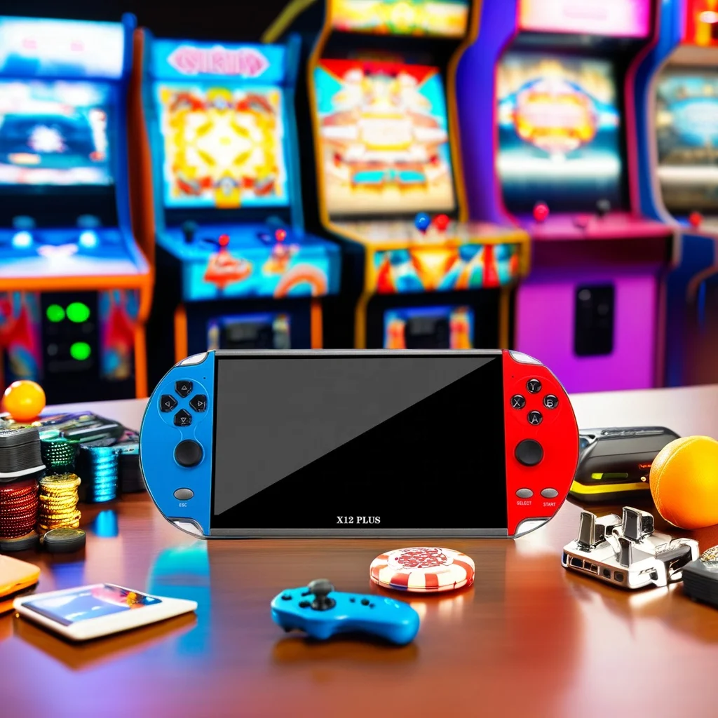 Upgrade Retro 12 Emulators Handheld Game Player Console X40 Consola 7inch Large Screen X12PLUS Support for GBC MD Game Formats