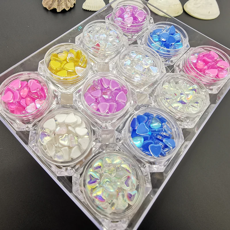 HZRcare Wholesale High Quality 21-Grids Bulk Boxes Mixed 3D Beads Glass Nail Art Bling Rhinestone Box.jpg