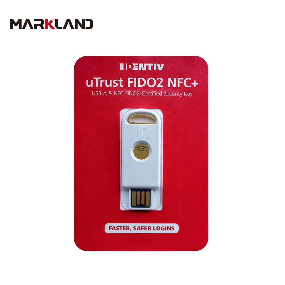 Identiv UTrust FIDO2 NFC+ Security Key USB-A (FIDO, FIDO2, U2F, PIV, TOTP, HOTP, WebAuth)