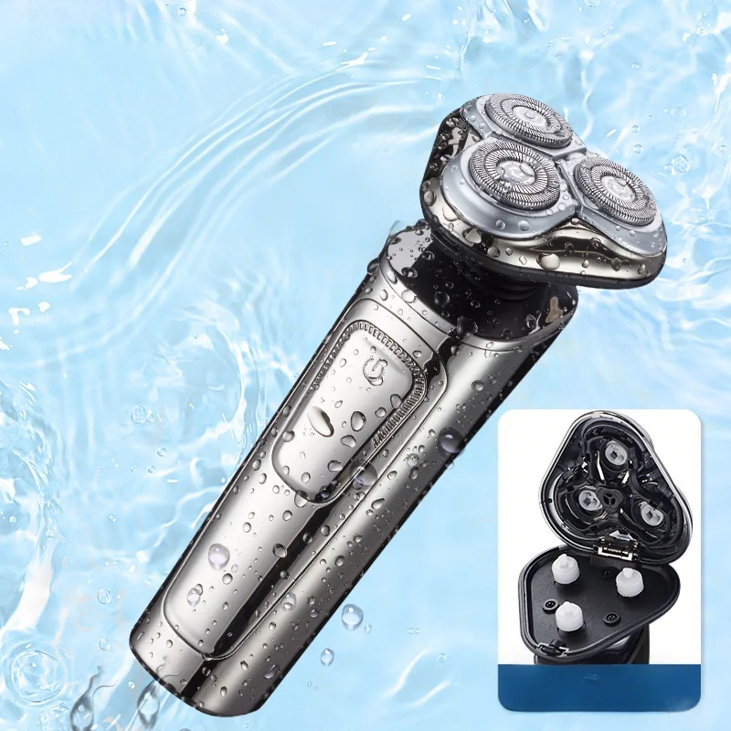 Hot Selling Triple Blade Car USB Rechargeable Electric Shaver Low Noise Waterproof for Men for Household RV Hotel Grooming supplier