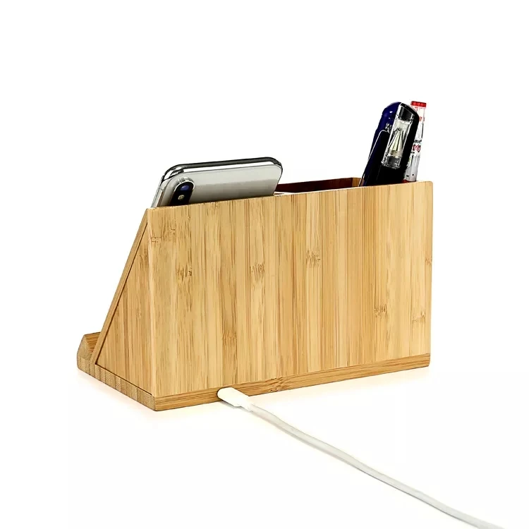 Personalized Wood Desk Organizer | 5 hole selling pen holders | Wooden USB 3.0 4 port hubs | USB Charging Stand | Laser Engraved Wood pen holder