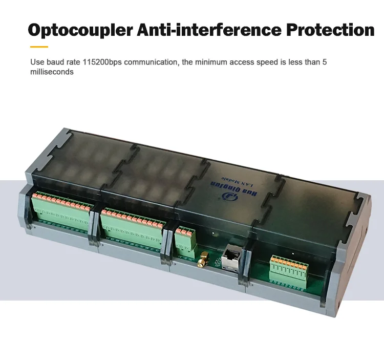 product huaqingjun 16di 16do rs485 ethernet relay module modbus rtu  tcp spdt g2r 1 10a io rj45 relays modules for farm automation-12