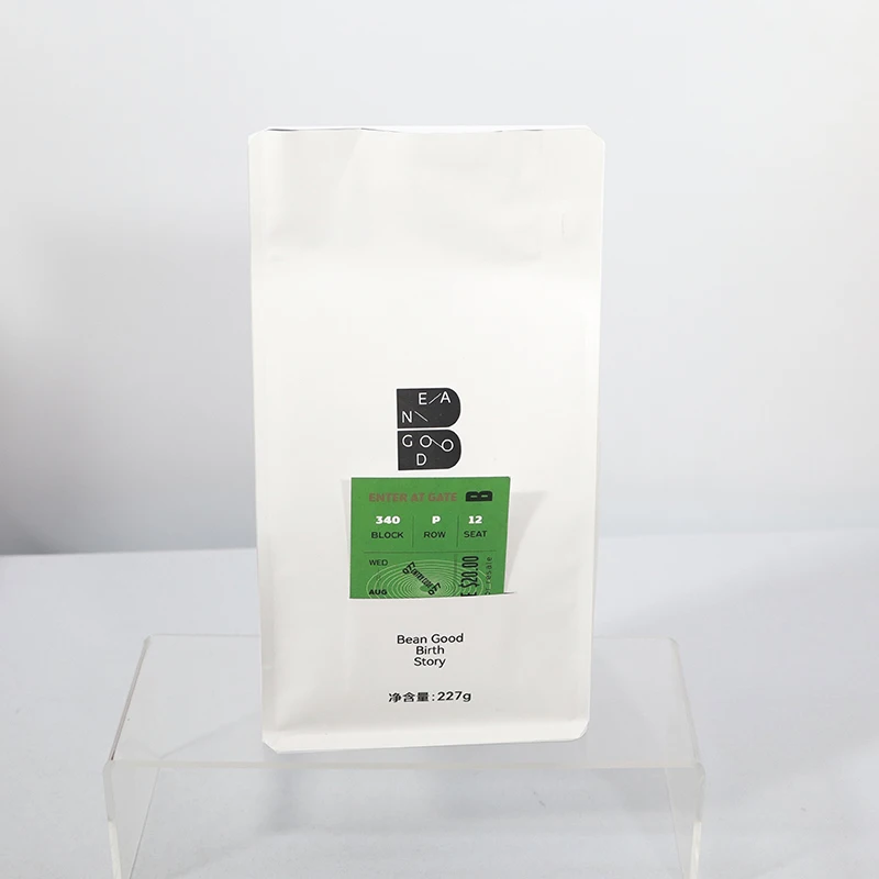One-way Valve Customized Coated with Aluminum Film and PE Printed Coffee Bag Zipper Bag Plastic Products for Coffee Packaging.