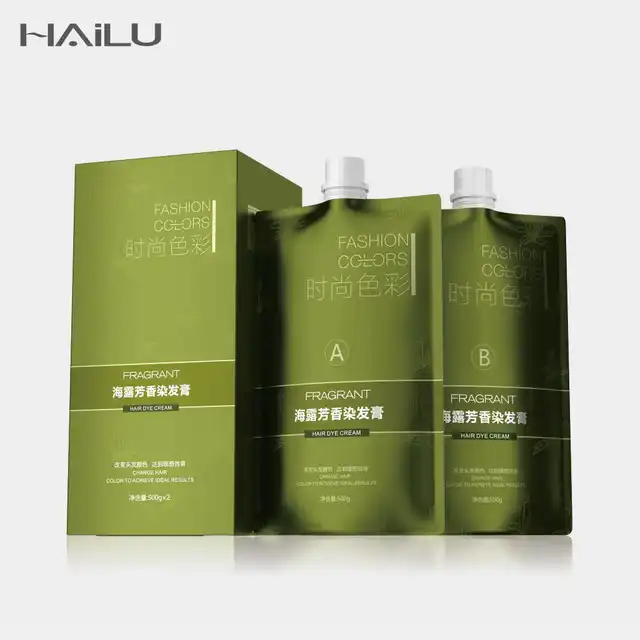 OEM ODM Natural Herb Plant  Professional Salon Botanical Hair Dye For Grey Silk Hair Color Dye For Gray Hair