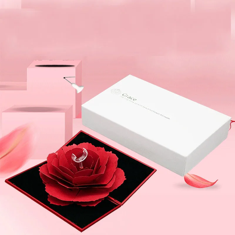 rose proposal ring box