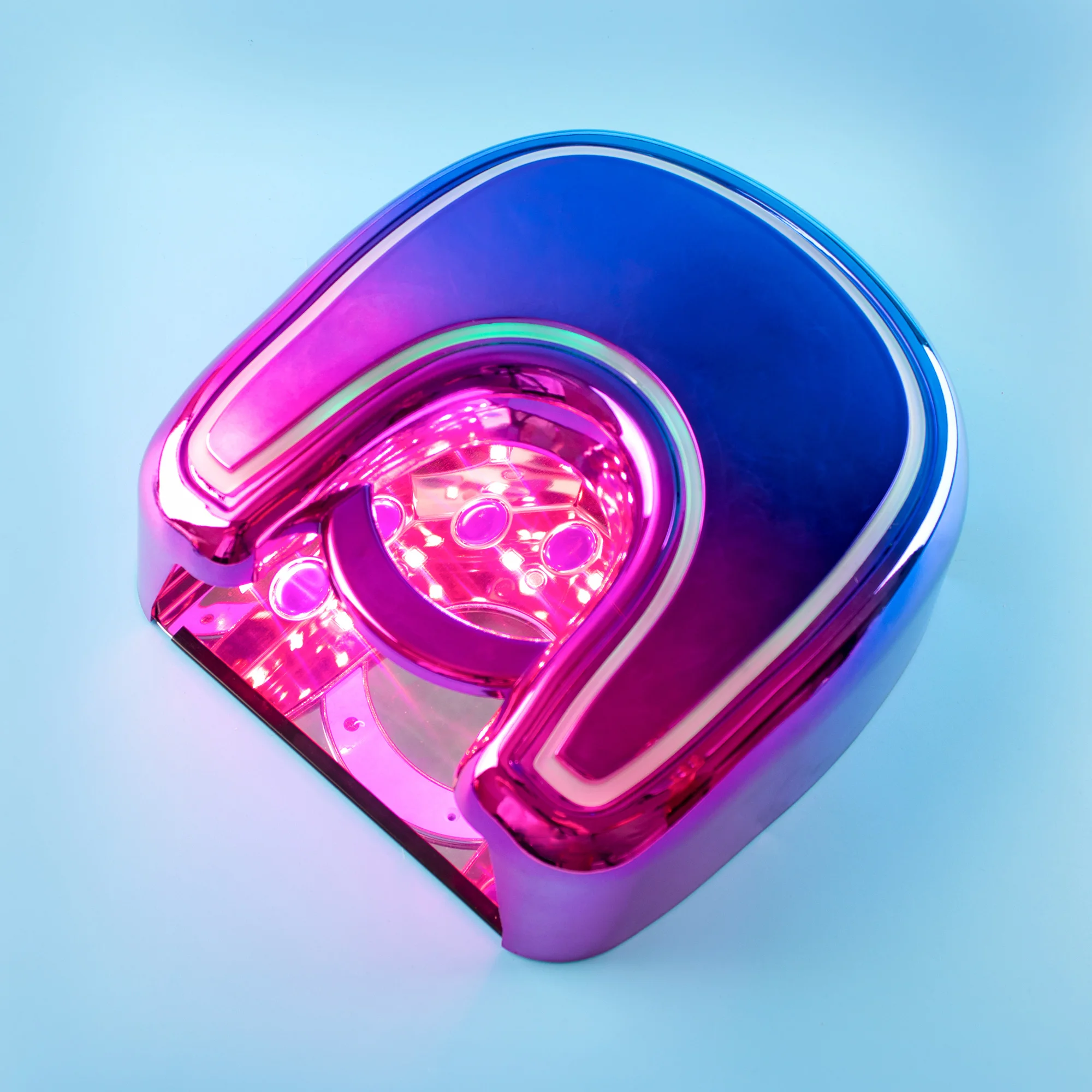 Мини светодиодная лампа для сушки ногтей мощная литиевая батарея 48 Вт Светодиодная акрилового геля розовая световая