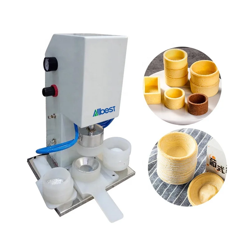 Professional Easy Operate Electric Automatic Push Mini Spanish Pie Crust Pressing Making Equipment Egg Tart Shell Maker Machine