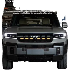 For Equation Leopard 8 Middle Net Yellow Light Front Bumper LED Decorative Flashing Warning Light Daytime Running Light