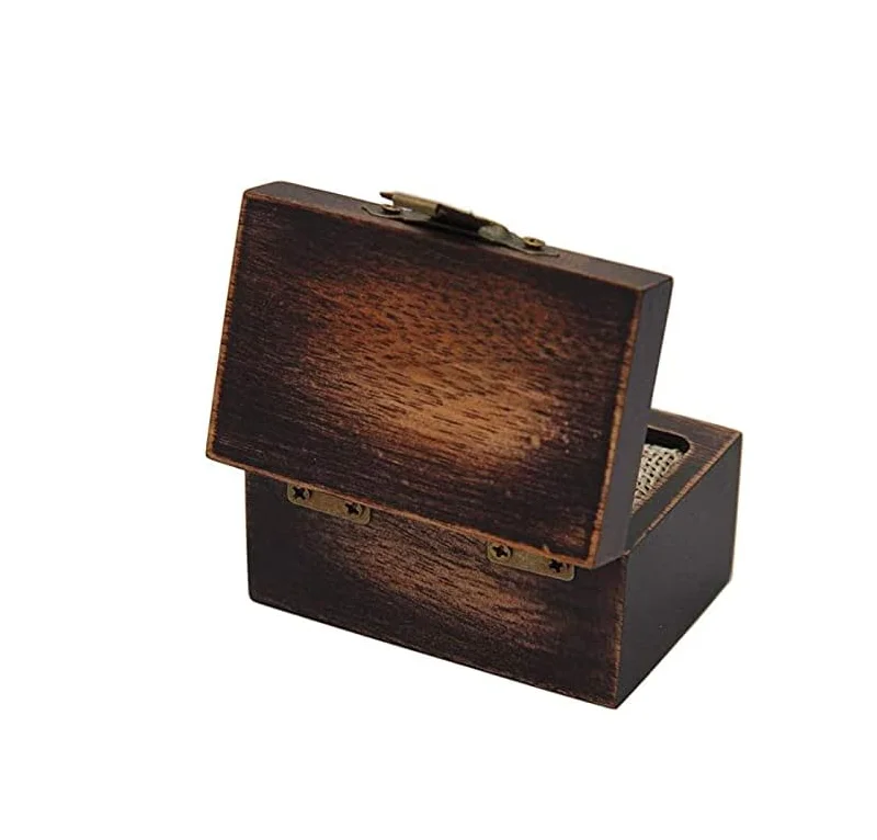 Solid Wood Ring Box Rustic Wooden Engagement Ring Box For Proposal ...