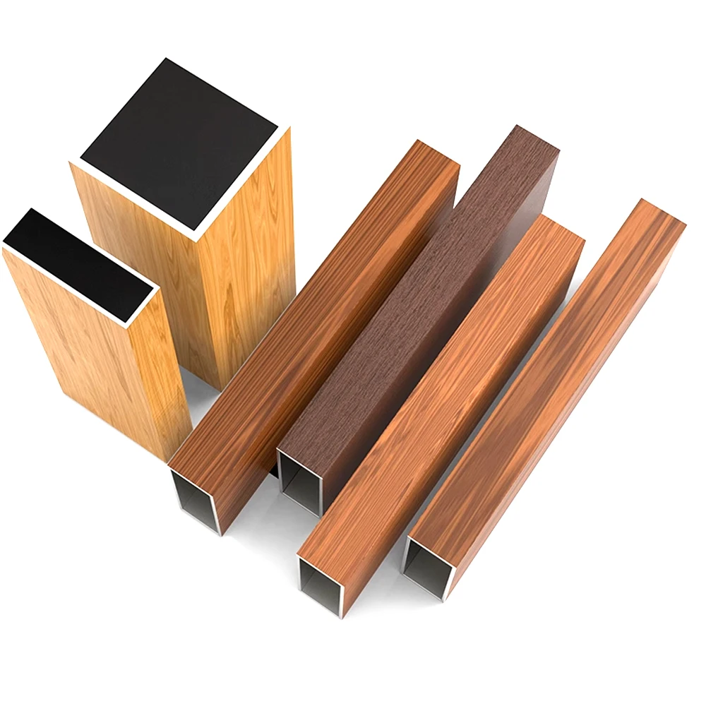 Blue Red Golden Powder Coated Aluminum Extrusion Profile with Square Slot for Linear Rails