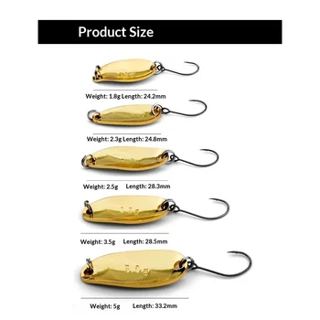 Lure Sequin Willow Leaf Spoon-Shaped Pure Copper Mandarin Fish Stream Artificial Hard Bait for Snapper Fresh & Saltwater Use – Metal Jig – view 5