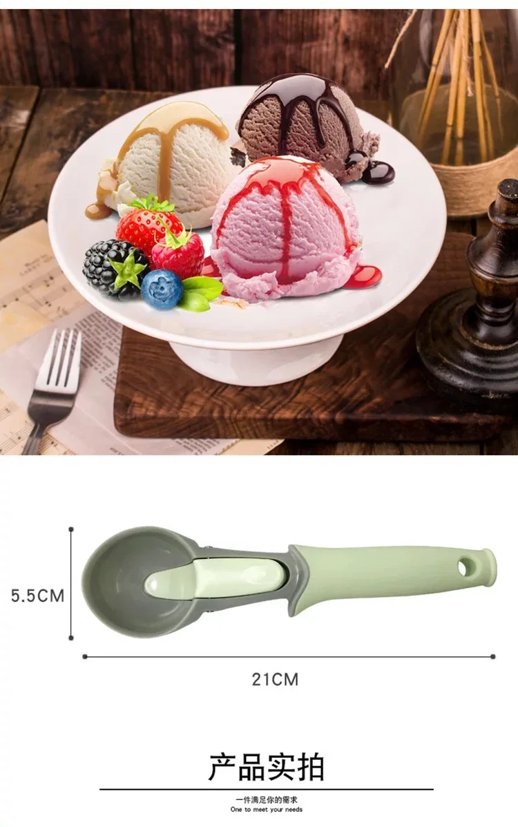 Meisijia Acciaio Inossidabile Cucchiaio del Gelato Anguria Cucchiaio Melon Baller Pratico Accessori da Cucina per Frozen Yogurt Cookie Dough 