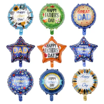 New hot sale 18 inch English Father's Day foil Balloons Happy Father's Day Super Dad Theme Scene Decoration Balloons Supplies