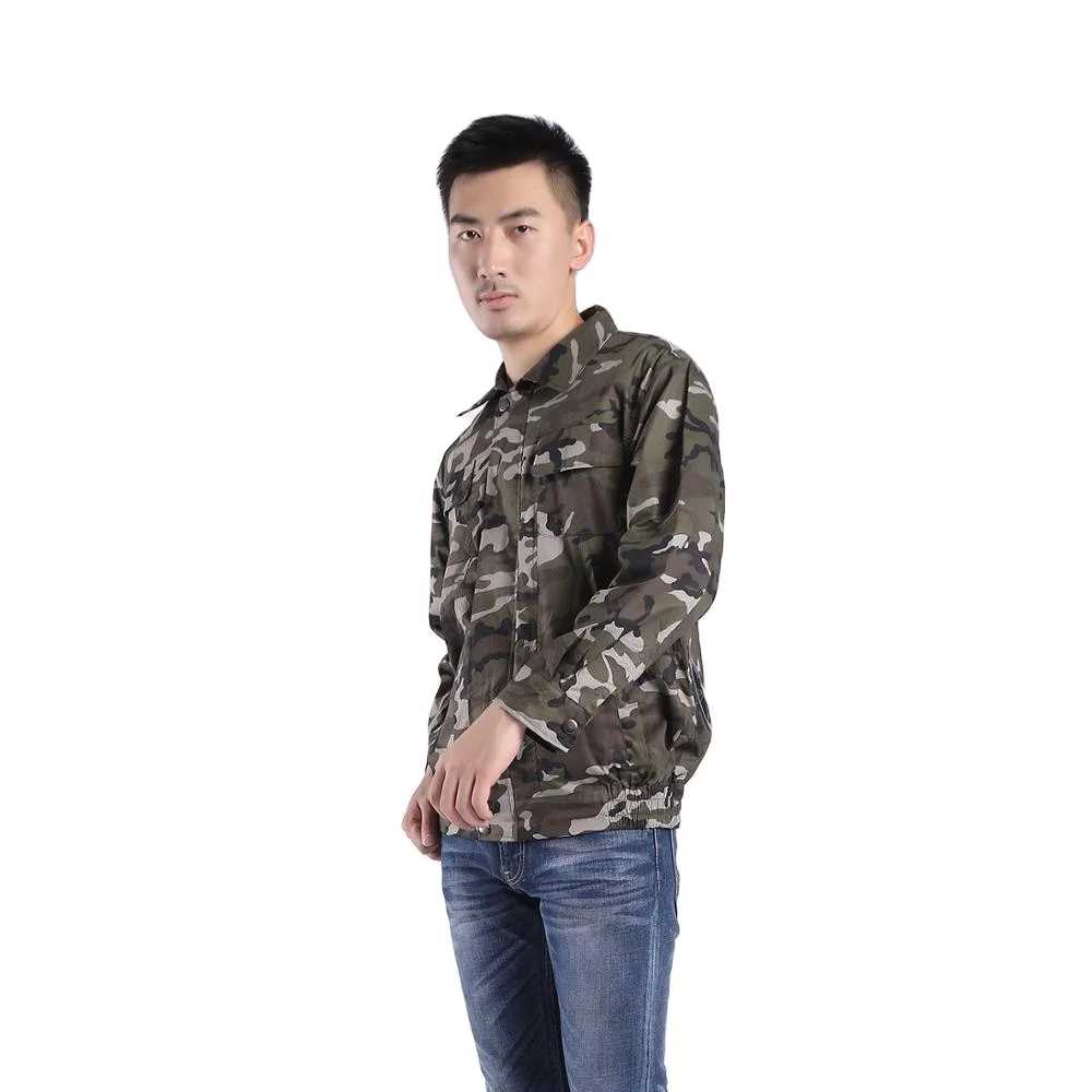 批发夏季男士电动无线控制风扇空调冷却衣服风扇空调冷却迷彩夹克