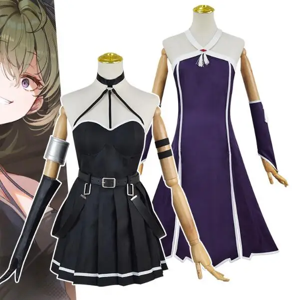 Costume de cosplay Game Play Lily Love avec tresses, robe pour filles 2026, vêtements pour enfants, tenue d'Halloween et de carnaval  200000532