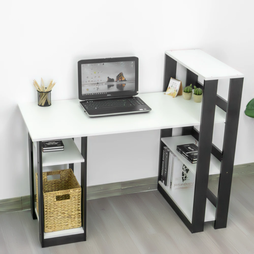 Study Desk With Bookshelf 4 Tier Simple Working Table Best Price For Home Office Furniture High