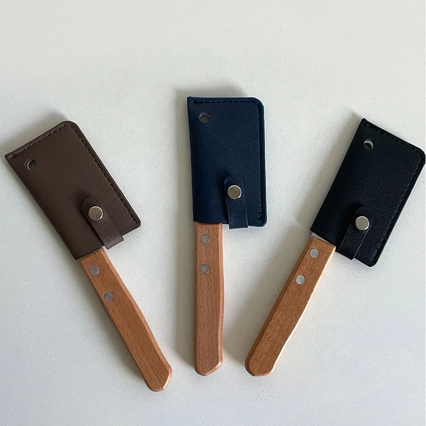 Четыре кнопки мясных ножей шеф-повара чехлы на заказ Ножи Нож для защиты кромок Синтетическая кожа нож нарезки мяса защитные насадки