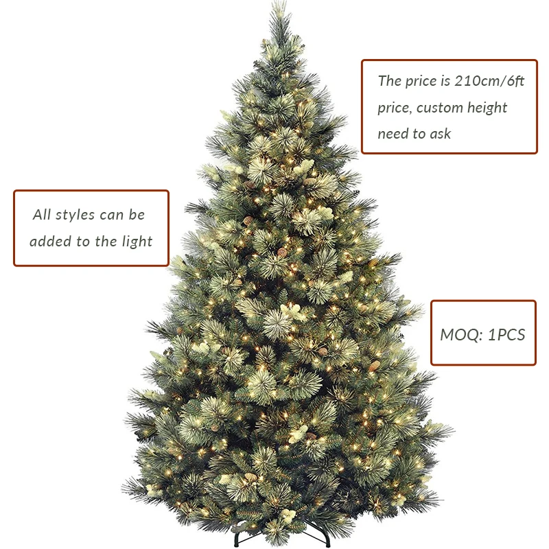 Factory Wholesale 5-10ft Pe Pvc Artificial Christmas Tree With Pine ...
