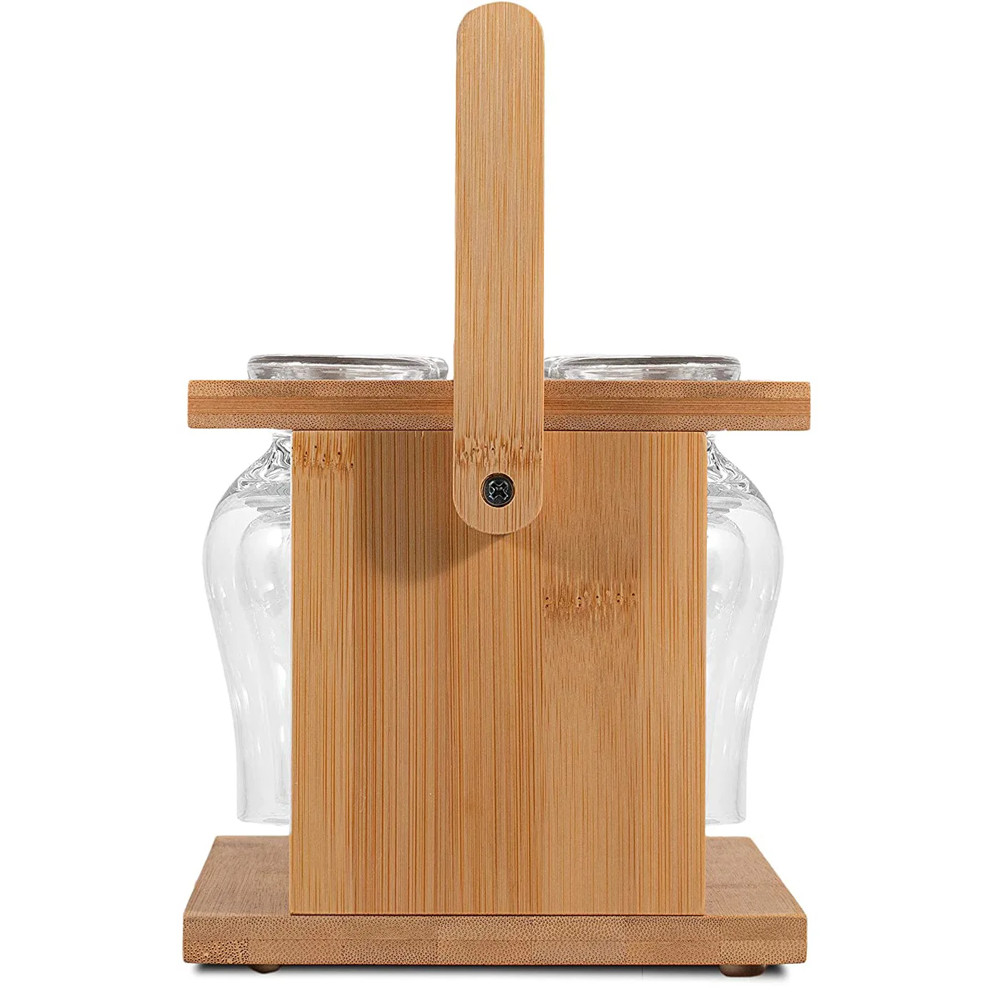 Натуральный стеклянный держатель для виски, подставка для чашек, стеклянная посуда для дегустации виски, бамбуковый держатель для виски