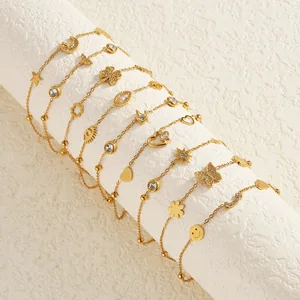 MW Women's Light Luxury Premium Design Diamond-Inlaid Bracelet - Exquisite 18K Gold-Plated Stainless Steel Jewelry