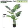 Pianta Artificiale di Monstera 120 cm 3,9 ft 10 Foglie