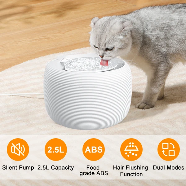 XCHO Cat Water Fountain  Automatic Circulation Filter Food Grade ABS  Pet Fountain Smart Pet Water Dispenser