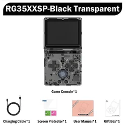 Consola de juegos RG35XXSP, pantalla IPS de 3.5 pulgadas 640 x 480, tarjeta TF integrada de 64 GB 5500 juegos clásicos, con batería de 3300 mAh, sistema Linux consola de juegos clásica, compatible Consola de juegos RG35XXSP, pantalla IPS de 3.5 pulgadas 640 x 480, tarjeta TF integrada de 64 GB 5500 juegos clásicos, con batería de 3300 mAh, sistema Linux consola de juegos clásica, compatible