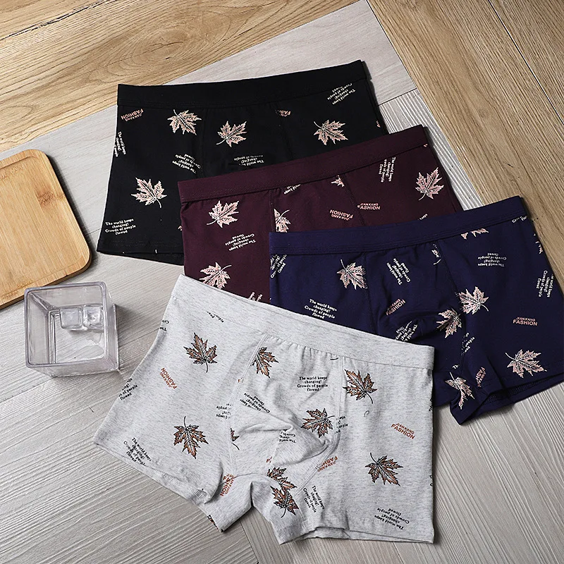 Нижнее белье LYX017 мужское из чистого хлопка выступающие дышащие однотонные боксеры средней длины большие размеры