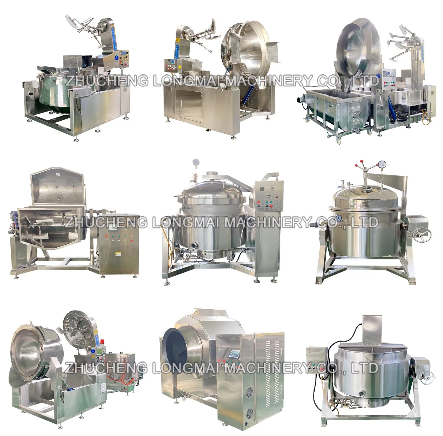 Fully Automatic 200L Direct Heat Large Intelligent Smart Robot Restaurant Chicken Porridge Tilting Cooking Mixer Kettle Machine