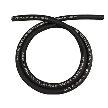 Factory Customized Wholesale High Pressure 2Wire Hydraulic Double Steel Braided Oil Hose Pipe 3/8