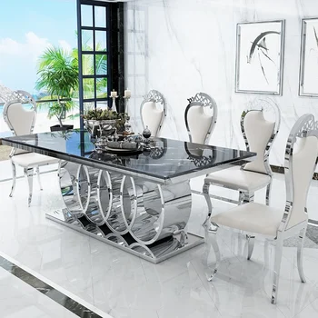luxury Dining Room stainless steel dining tables