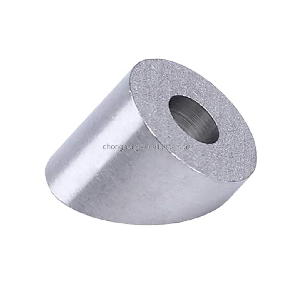 sourcing map 10 rondelle smussate da 6,35 mm, con angolo di 45 gradi, in acciaio inox T316, per ringhiere via cavo, terminali scale, pali in legno e