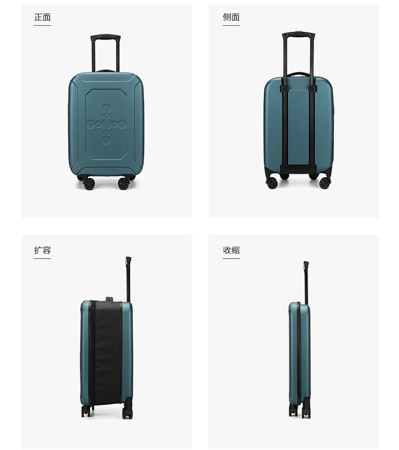 Big Wheels Luggage Large Capacity Cabin Baggage Set Compressible