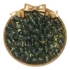 Transparent glass beads - dark green