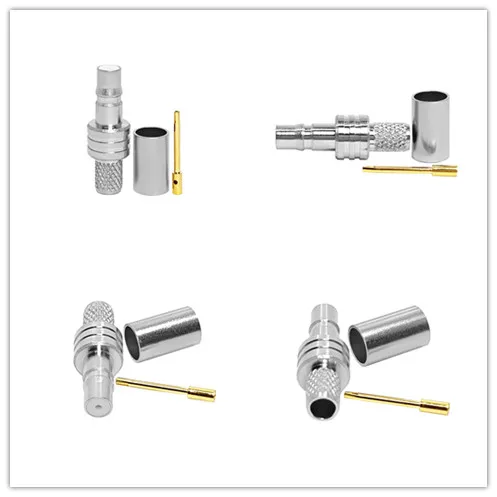 Silver Plated RF Connector QMA Female Jack Crimp for LMR240/RG59 Coax Cable