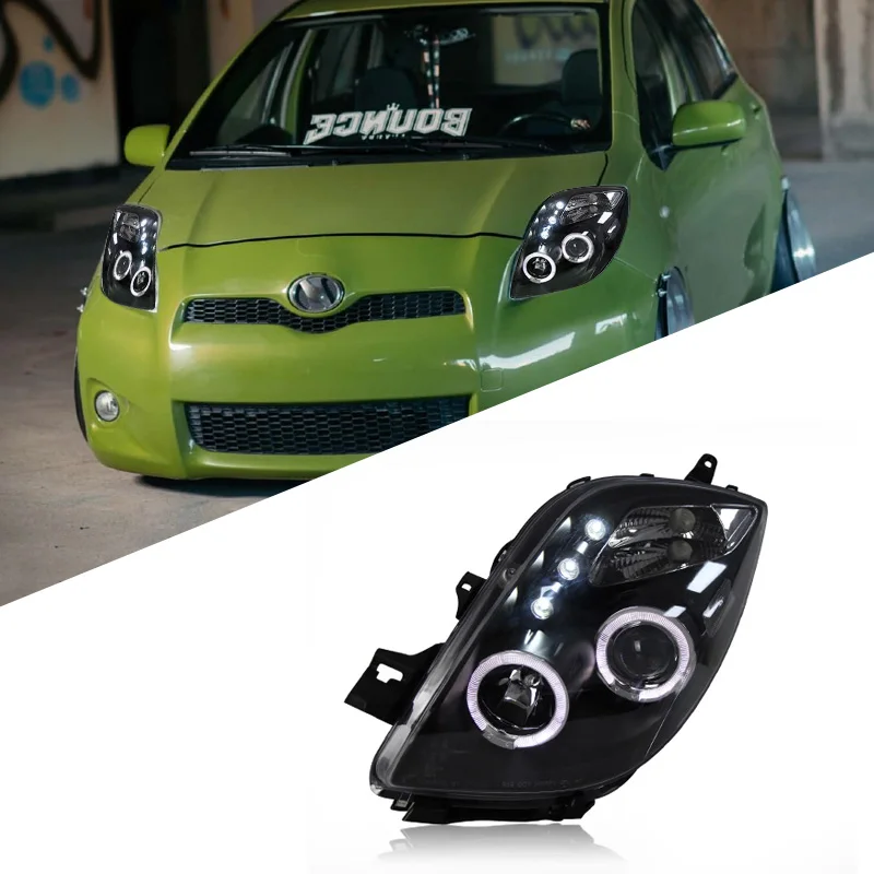 Car Headlight Assembly For Toyota Yaris 200820 12 LED Daytime Light