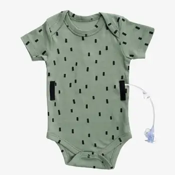 Baifei Custom Style Organic Baby Onesie GTube Baby Suit Clothes Bodysuits Bamboo Onesie OEM Baby Clothes G-Tube Feeding Rompers
